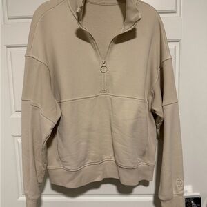 Vuori Women's Tan Zip-Up Sweater
